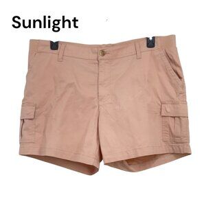 Lee Womens 18M Regular Fit Mid-Rise Cargo Shorts Comfy Waistsband